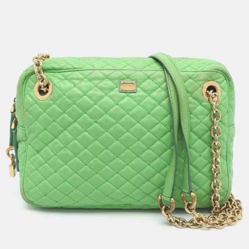 Quilted Leather Chain Shoulder Bag - Dolce & Gabbana - Modalova