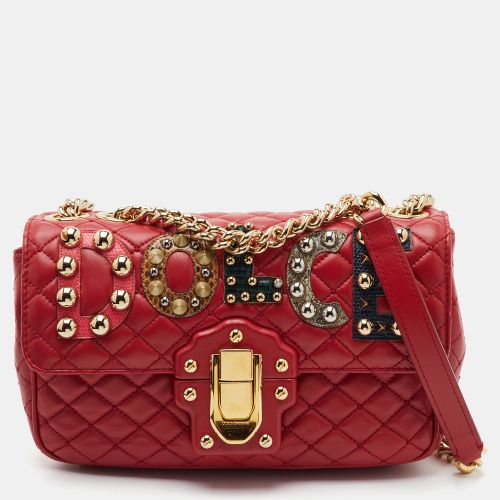 Lucia Quilted Leather Flap Shoulder Bag - Dolce & Gabbana - Modalova