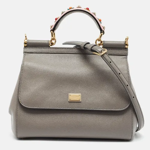 Miss Sicily Medium Leather Top Handle Bag - Dolce & Gabbana - Modalova