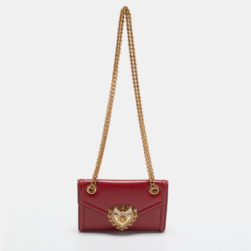 Devotion Leather Wallet On Chain - Dolce & Gabbana - Modalova