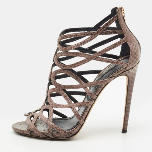 Size 39 Python Leather Gladiator Sandals - Dolce & Gabbana - Modalova