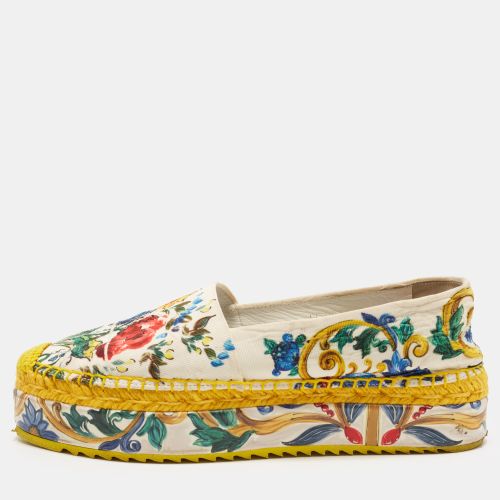 Size 39 Print Jacquard Platform Espadrilles - Dolce & Gabbana - Modalova