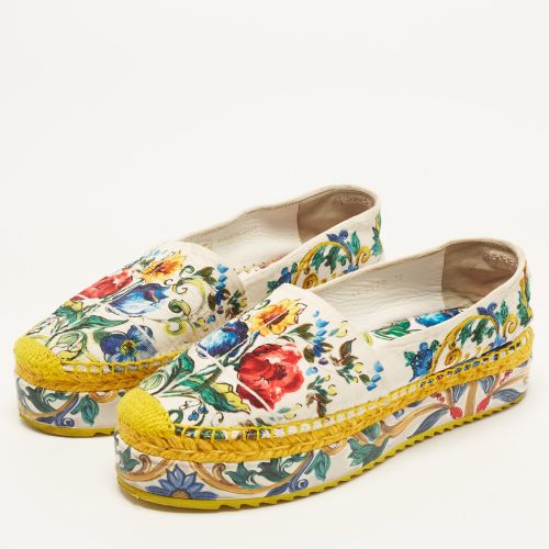 Size 39 Print Jacquard Platform Espadrilles - Dolce & Gabbana - Modalova