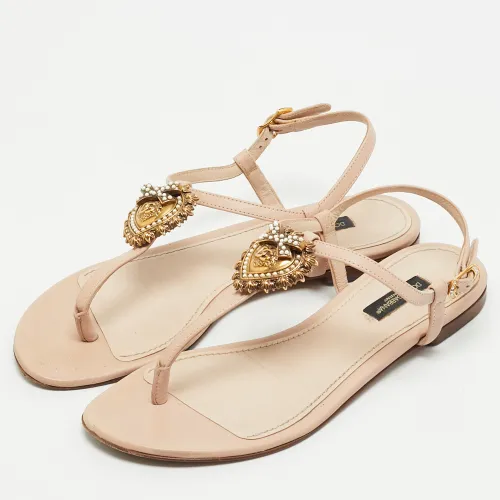 Devotion Size 36 Leather Thong Sandals - Dolce & Gabbana - Modalova