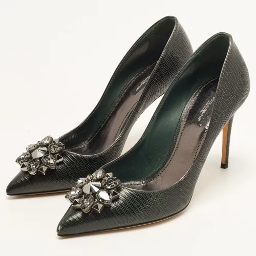 Bellucci Size 40 Lizard Embossed Leather Pumps - Dolce & Gabbana - Modalova