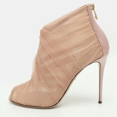 Keira Size 38 Satin and Tulle Booties - Dolce & Gabbana - Modalova