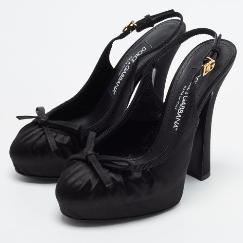 Vally Size 36 Satin Slingback Pumps - Dolce & Gabbana - Modalova