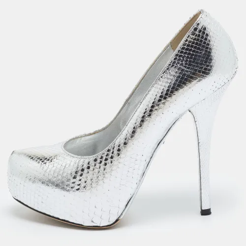Size 38 Python Embossed Leather Platform Pumps - Dolce & Gabbana - Modalova