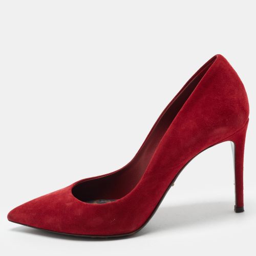 Size 35 Dark Suede Pointed Toe Pumps - Dolce & Gabbana - Modalova