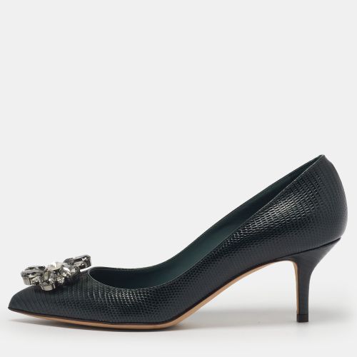 Bellucci Size 37 Lizard Embossed Leather Pumps - Dolce & Gabbana - Modalova