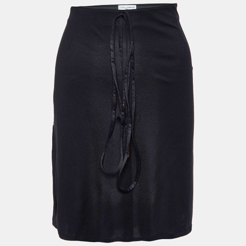 Dolce & Gabbana Mare Black Jersey Tie Detail Skirt XL - Dolce & Gabbana Mare - Modalova