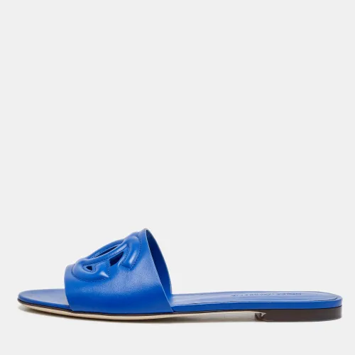 Bianca Size 39 Leather Flat Slides - Dolce & Gabbana - Modalova