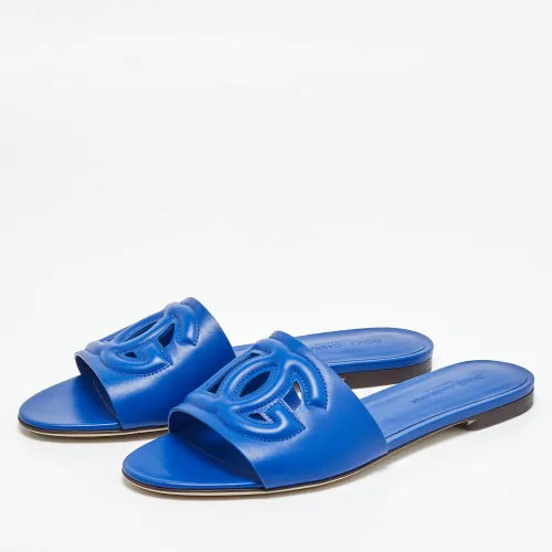 Bianca Size 39 Leather Flat Slides - Dolce & Gabbana - Modalova
