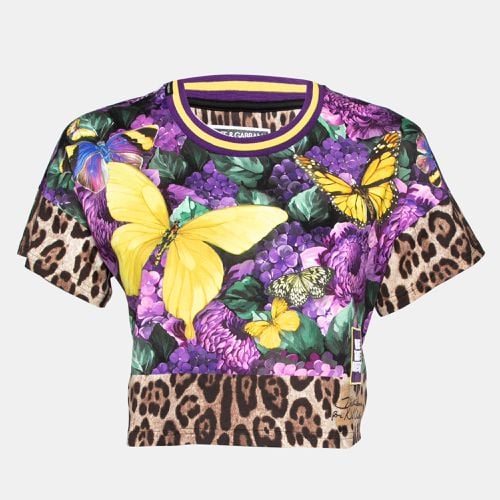 X Khaled Khaled Jersey Crop Top S - Dolce & Gabbana - Modalova