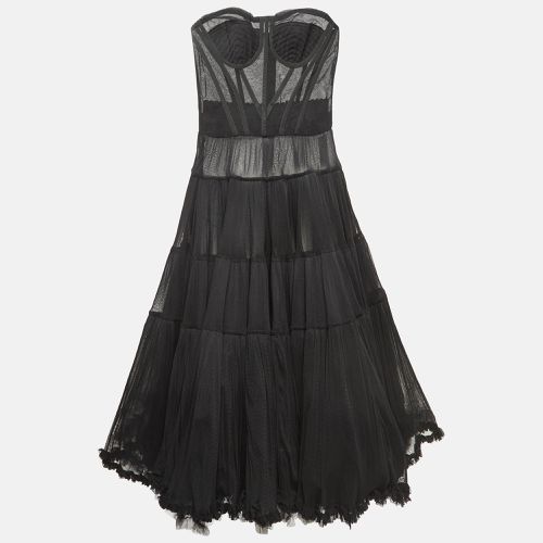 Dolce & Gabbana Black Tulle Semi Sheer Strapless Corset Dress M - Dolce & Gabbana - Modalova