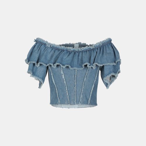 Dolce & Gabbana Blue Denim Corset Top XS (IT 36) - Dolce & Gabbana - Modalova