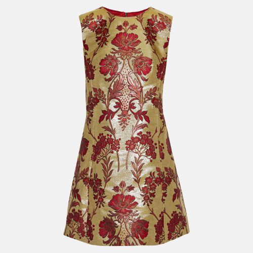 Dolce & Gabbana Gold Metallic Jacquard Mini Dress M (IT 42) - Dolce & Gabbana - Modalova