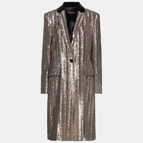 Dolce & Gabbana Gold Sequined Overcoat XS (IT 38) - Dolce & Gabbana - Modalova