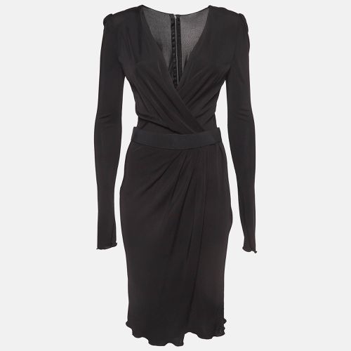 Dolce & Gabbana Black Jersey V-Neck Midi Dress S - Dolce & Gabbana - Modalova