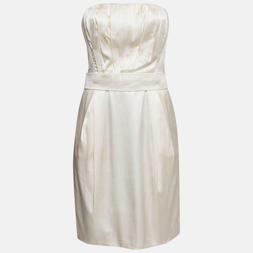 Dolce & Gabbana Cream Satin Tube Mini Dress M - Dolce & Gabbana - Modalova