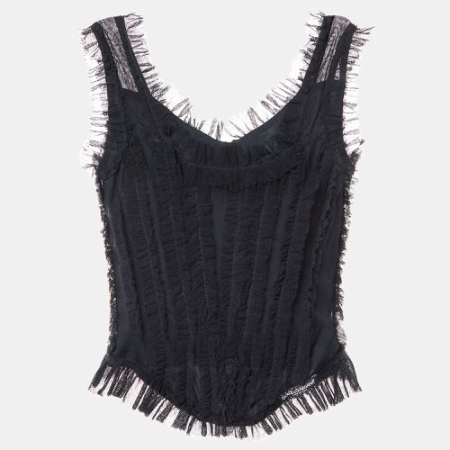 Dolce and Gabbana Black Mesh Corset Top M - Dolce & Gabbana - Modalova