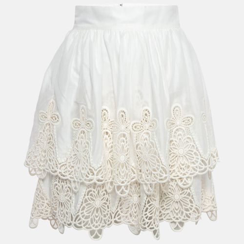 Dolce & Gabbana White Guipure Lace Cotton Blend Mini Skirt S - Dolce & Gabbana - Modalova