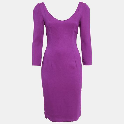 Dolce & Gabbana Purple Crepe Full Sleeve Bodycon Dress S - Dolce & Gabbana - Modalova