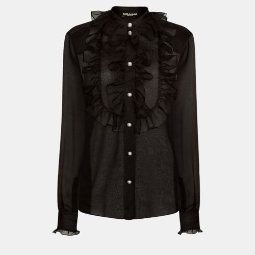 Dolce & Gabbana Black Organza Shirt M - Dolce & Gabbana - Modalova