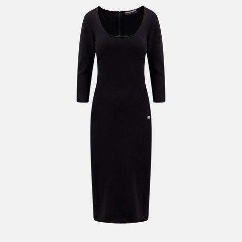 Dolce & Gabbana Black Long Dress IT 52 - Dolce & Gabbana - Modalova