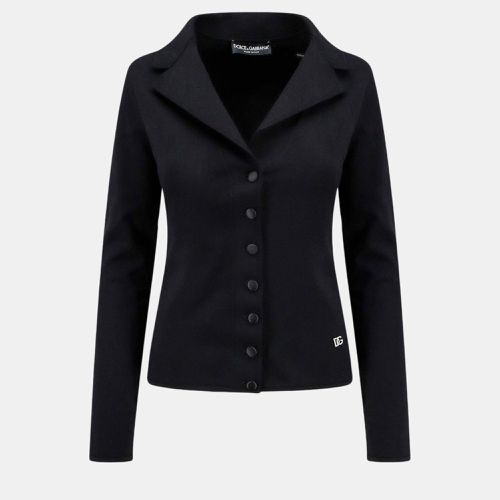 Dolce & Gabbana Black Viscose Blend Blazer IT 52 - Dolce & Gabbana - Modalova