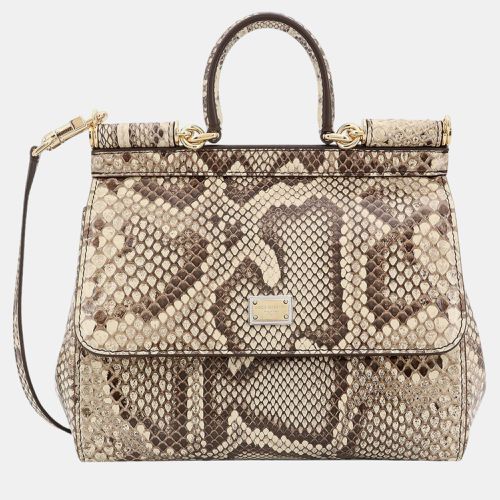 Dolce & Gabbana White Animalier Print Siciliy Handbag - Dolce & Gabbana - Modalova