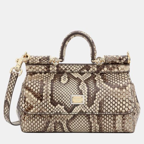 Dolce & Gabbana White Animalier Print Handbag - Dolce & Gabbana - Modalova