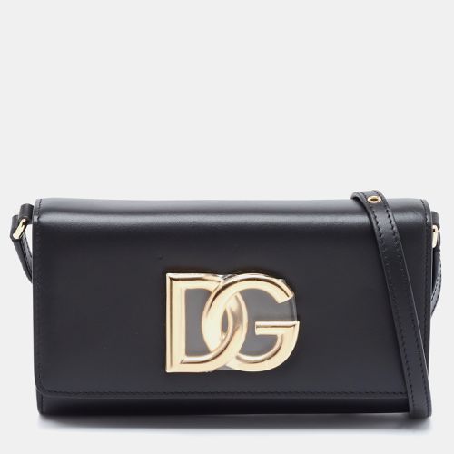 Dolce & Gabbana Black Leather DG Millennials Crossbody Bag - Dolce & Gabbana - Modalova