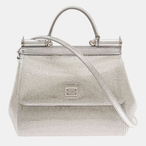 Metallic Borsa A Mano Sicily Piccola Handbag - Dolce & Gabbana - Modalova