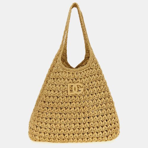 Crocheted Raffia 3.5 Shopping Bag - Dolce & Gabbana - Modalova