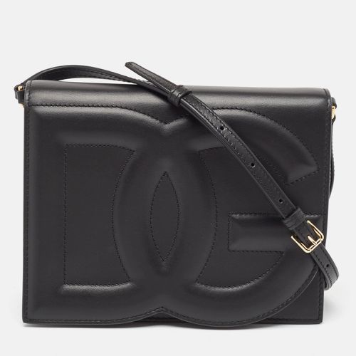 Dolce & Gabbana Black Leather DG Logo Crossbody Bag - Dolce & Gabbana - Modalova