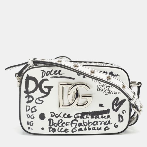 Black Printed Leather Crossbody Bag - Dolce & Gabbana - Modalova