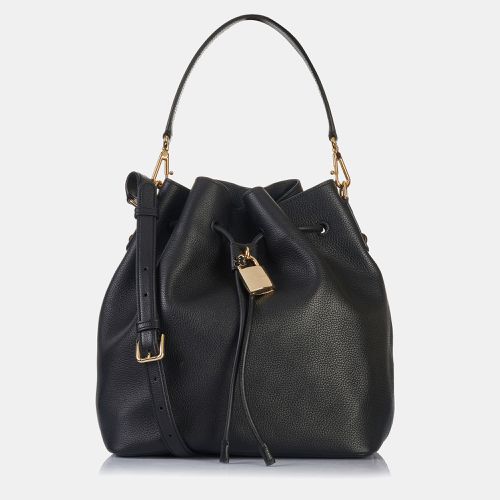 Leather Drawstring Medium Bucket Bag - Dolce & Gabbana - Modalova