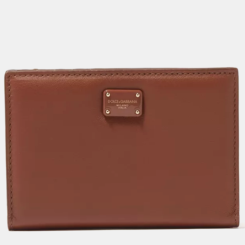 Dolce & Gabbana Brown Leather Bi-Fold Wallet - Dolce & Gabbana - Modalova