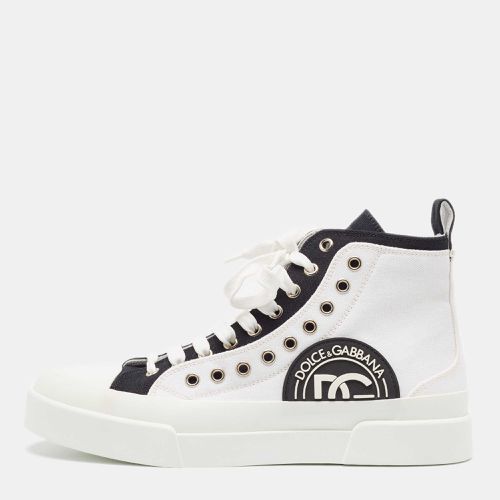 Dolce & Gabbana White Canvas and Rubber High Top Sneakers Size 41 - Dolce & Gabbana - Modalova