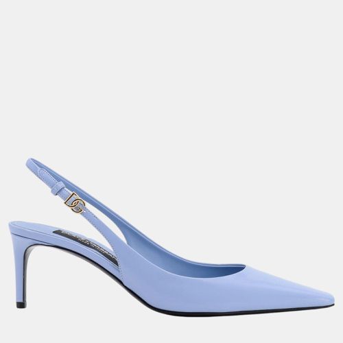 Dolce & Gabbana Blue Shiny leather Slingback Pumps EU 36 - Dolce & Gabbana - Modalova