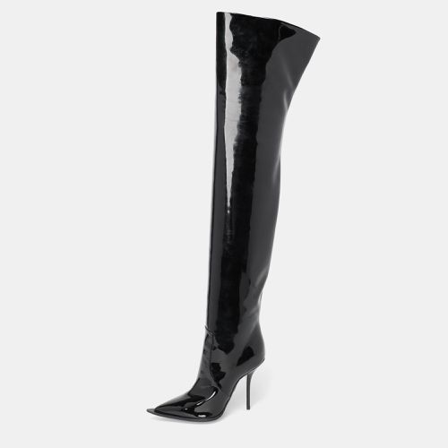 Dolce & Gabbana Black Patent Leather Thigh High Boots Size 36 - Dolce & Gabbana - Modalova