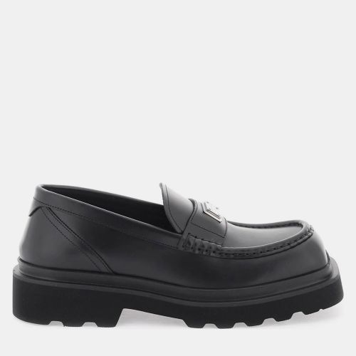 Dolce & Gabbana Black Leather Moccasins Women’s IT 38.5 - Dolce & Gabbana - Modalova