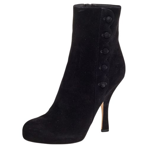 Dolce & Gabbana Black Suede Ankle Length Boots Size 40 - Dolce & Gabbana - Modalova