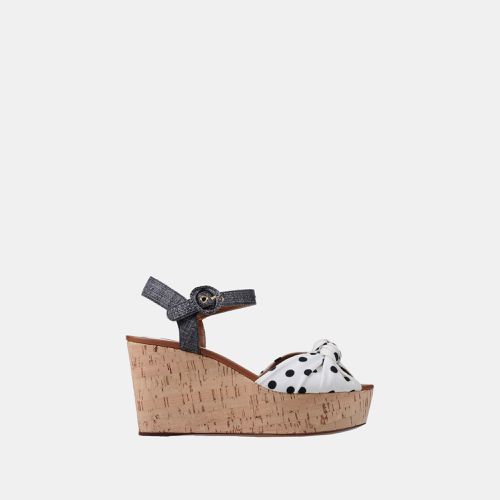 Dolce & Gabbana Polka Dot Fabric Cork Wedge Sandals 39 - Dolce & Gabbana - Modalova