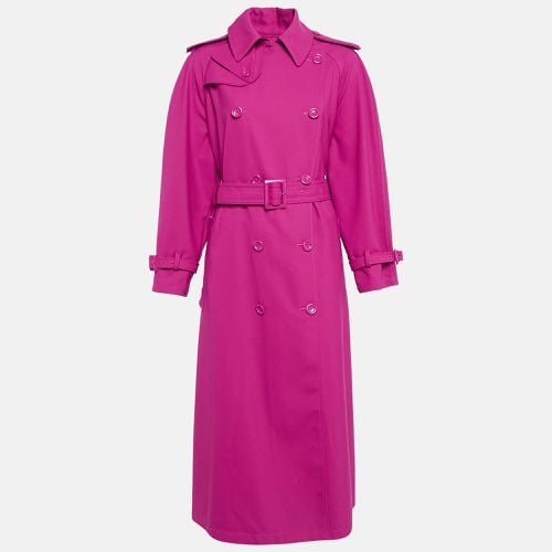 Dolce & Gabbana Dark Pink Wool Blend Double Breasted Trench Coat XS - Dolce & Gabbana - Modalova