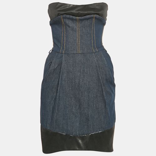 Dolce & Gabbana Blue Denim Strapless Mini Dress S - Dolce & Gabbana - Modalova