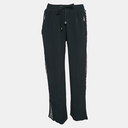 Dolce & Gabbana Black Crepe Logo Tape Trimmed Pants S - Dolce & Gabbana - Modalova