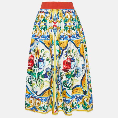 Dolce & Gabbana Multicolor Printed Cotton Midi Skirt L - Dolce & Gabbana - Modalova