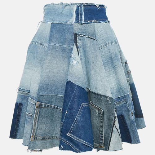 Dolce & Gabbana Blue Denim Patch Work Flared Short Skirt XS - Dolce & Gabbana - Modalova